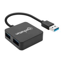 Hub USB 4P Manhattan 3.0 162296 5GBPS Negro