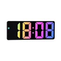Reloj Digital de Mesa Satellite AC-T6892 LED Negro - Colorido