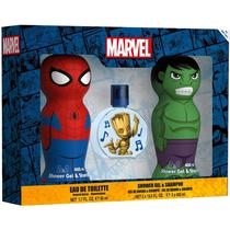 Kit Perfume Infantil Marvel Eau de Toilette 50 ML + 2 Shampoo & Gel de Banho 2 In 1