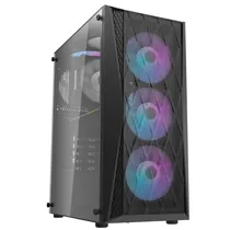 Gabinete Gamer Darkflash DK352 e-ATX / 4 Cooler / RGB - Preto