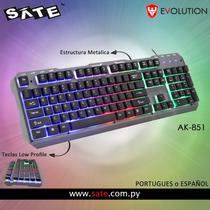 Teclado Sate AK-851 Portugeus Metal RGB