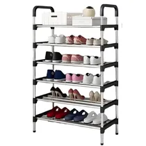 Sapateira de 6 Níveis 54 X 25 X 112 CM Preto
