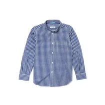 Camisa Lacoste Infantil Masculino CJ9707-FYL 06A ? Xadrez Azul
