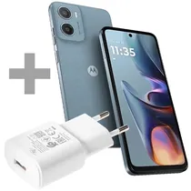 Celular Motorola Moto E15 XT2523-6 Dual Sim de 64GB/2GB Ram de 6.67" 32MP 8MP - Misty Blue (CX Slim) + Adaptador de Energia Itel