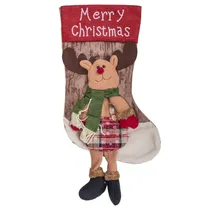 Meia de Natal Decorativa com Papai Noel