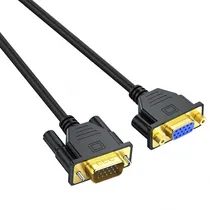 Cabo VGA 2M Extencao Macho/Femea 15 Pinos Black