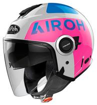 Capacete para Moto Airoh Helios Up - Tamanho MS (56) - Pink/ Grey Gloss