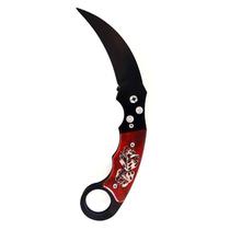 Tatico Canivete Karambit NF6076 de 17.5CM - Dado Vermelho/Preto