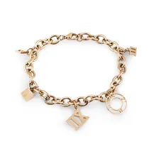 Pulseira Feminina Freelook FRJ.3.3012-3 de Aço Inoxidável - Dourado