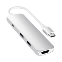 Hub Satechi ST-Cmas 4 En 1 USB-C Plata