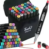 Canetas Marcadoras Touch 36 Cores - com Ponta Dupla - Aquarela