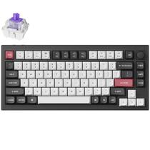 Teclado Gamer Mecanico Keychron Q1 He RGB Sem Fio Switch Magnetic Nebula - Preto Carbono (Ingles)