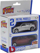 Street Fire Metal Models 1/43 Bburago - 18-30002 (2 Pecas)