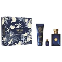 Kit Perfume Versace Dylan Blue Pour Homme Edt - Masculino 3 Peças