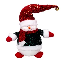 Boneco de Neve 28CM - Gorro Vermelho Brilhante