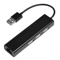 Hub 3 Portas Sate A-HUB40 + RJ45 Preto USB 2.0