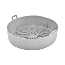 Molde Redondo de Silicona para Air Fryer MS-6260-1 19 X 6 CM Gris