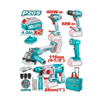 Kit de Herramientas Inalámbricas Total TCKLI2058 20V 220V 5 Piezas