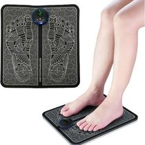 Tapete Massageador Eletrico Ems Foot DS11862 de Pes Perna Relaxante Muscular Recarrgavel - Preto