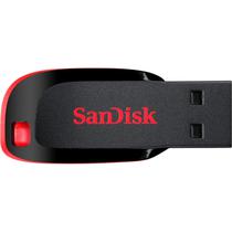 Pendrive Sandisk Cruzer Blade Z50 SDCZ50-64G - 64GB - Preto e Vermelho