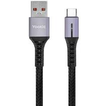 Cabo USB-C Yookie CB87 1 Metro - Preto/Cinza