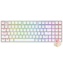 Teclado Gamer Redragon K736W-Pro-M Nephrite Pro Wireless / RGB / Ingles - Branco
