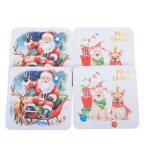Porta-Copo Natal Quadrado Papai Noel Bra 9.5CM