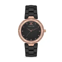 Relógio Analógico Feminino Daniel Klein Premium DK.1.12551-4 - Preto/Rosa Ouro