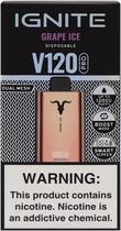 Vape Descartavel Ignite V120 Pro Grape Ice 12000 Puffs Dual Mesh Rose Gold