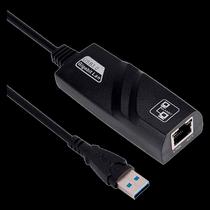 Adaptador de Rede USB 3.0 para Gigabit Ethernet RJ45 - Preto