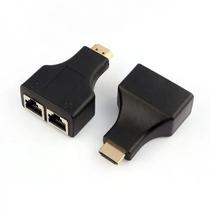 Adaptador HDMI p/ RJ45P X2 Extensor 30M MTS 1080P