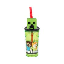 Vaso Con Pajita 3D Stor Minecraft 40466 Verde 360ML