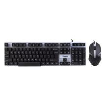 Kit Mouse + Teclado Gamer Yookie YE28 com Fio / Ingles / RGB - Preto