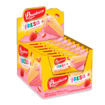 Biscoito Mini Wafer Bauducco Morango Caixa 14X30G