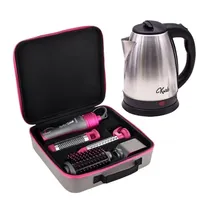 Escova Secador Quanta QTKCS7001 Bivolt - Cinza/Rosa + Jarra KB2L