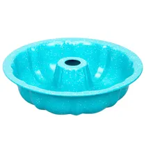 Forma para Bolo com Furo Antiaderente - Azul Celeste