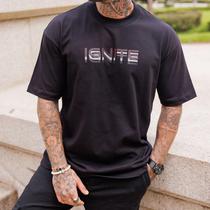 Camiseta Ignite Oversized 64004 Ign TRX Masculino p/ M/ G/ GG - Branco/ Preto