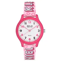 Relogio Analógico para Criança Daniel Klein DK.1.12764-1 DKLN Kids / Pulseira de Silicone - Rosa