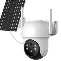 Camera de Segurança Smart Solar TQ10-GK4-4GEU / 2.5K / 6.2W / Wifi / Microfone / Alarma / Detecção Humana / Visao Noturna / App Icsee - Branco