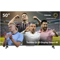 Televisor Smart Qled Toshiba 50C450NS 50" 4K Google TV Wi-Fi - Preto