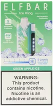 Vape Descartável Elf Bar Ice King Green Apple Ice 40000 Puffs