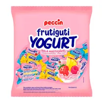Bala Mastigável Peccin Frutiguti Yogurt Mix de Frutas com Iogurte Pacote 400G