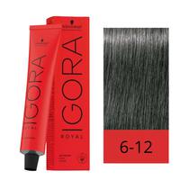 Crema de Coloracion Schwarzkopf Igora Royal 6-12 Rubio Oscuro Ceniza Humo 60GR