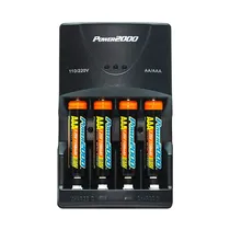 Pilhas Recarregáveis + Carregador POWER2000 XP-350 4 AAA