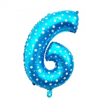 Balao Numero 6 Azul 16 Polegadas