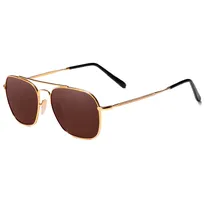 Óculos Kingseven Unissex N7118 Square Alloy C3 Gold Brown