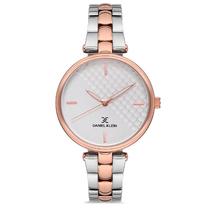 Relogio Feminino Daniel Klein DK.1.12556-3 Premium  Prata/Rosa Ouro