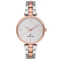 Relógio Feminino Daniel Klein DK.1.12556-3 Premium – Prata/Rosa Ouro