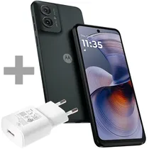 Celular Motorola Moto G55 5G XT2435-2 NFC Nano + Esim de 256GB/8GB Ram de 6.49" 50+8MP/16MP - Forest Grey (CX Slim) + Adaptador de Energía Itel