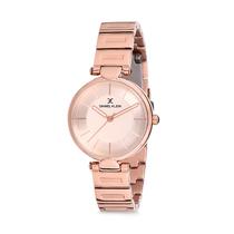 Relogio Analogico Daniel Klein Premium DK12190-2 Feminino Pulseira de Aco Inoxidavel - Rosa Ouro